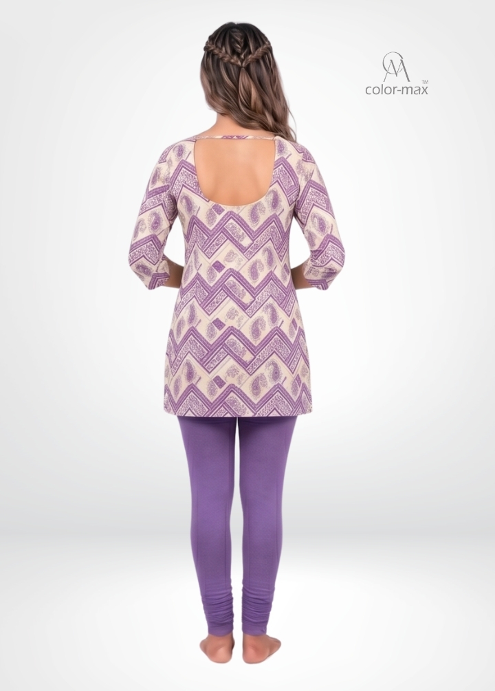 LILAC - Premium Cotton Lycra Chudi Leggings - Hover